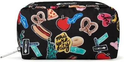 RECTANGULAR COSMETIC Pouch, NYC Iconic Stickers