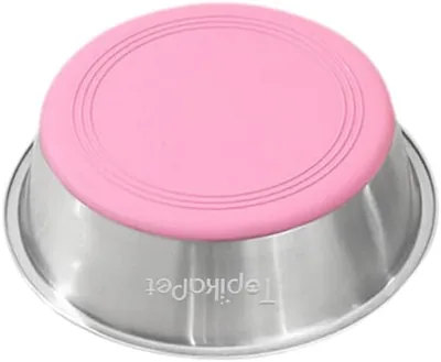 Stainless Steel Dog Bowl with Non-Slip Silicone Base