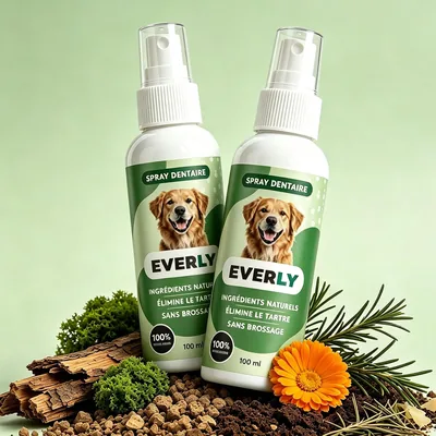 Spray dentaire Everly pour chiens, échelle et sans brossage (200 ml) | Retire la mauvaise haleine, réduit le tartre, naturel O