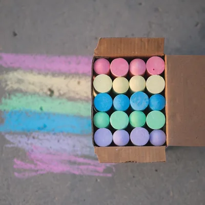 Chalk Jumbo Colored Set, 20 Pieces in 5 Colors