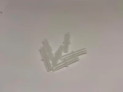 Aquarium Air Line Connectors, Clear, 6 Pack