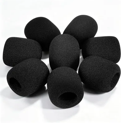HOVOTAR 8 Foam Mic Covers Black