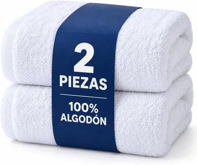 D´KORE 2pz Toallas de Baño Grandes para Cuerpo | Juego de Toallas 100% Algodón
