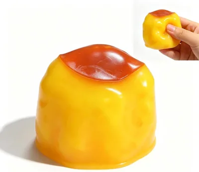 Caramel Pudding Cheese Squishy Stress Relief Toy