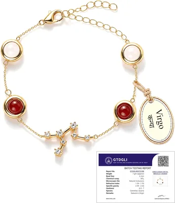 Astrotalk Zodiac Constellation Bracelet (Rashi) - Healing Crystals for Positivity, Emotional Balance & Confidence