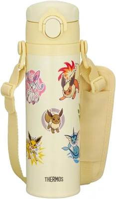 Thermos JOI-501PK（ポケモンシリーズ）LBE真空断熱キッズモバイルマグ、16.9フロンズ（500ml）、ライトベージュ、子供向け