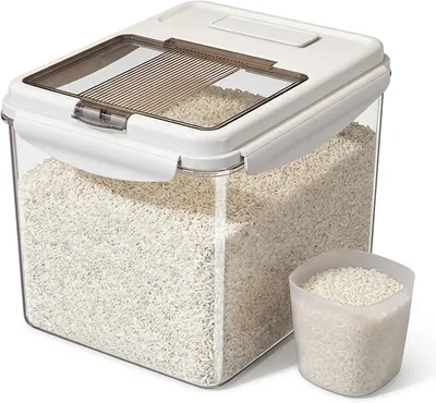 15kg Airtight Rice Storage Container - Clear Dispenser
