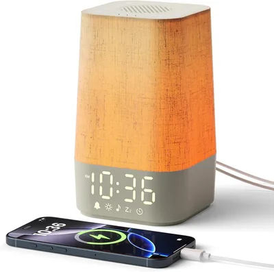 Lytopia Sveglia da Notte, Orologio Luminoso con Simulazione dell'Alba | 30 Suoni, 10 Rumori Bianchi e 20 Melodie Naturali