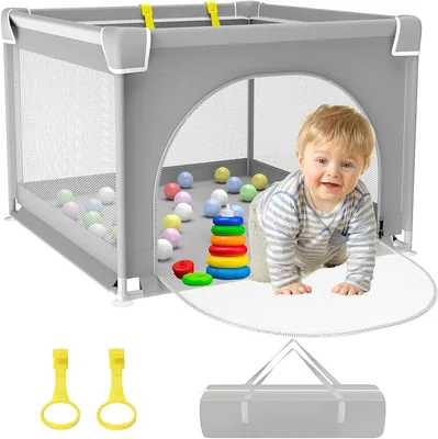 BEBEYA Baby Playpen 90x90cm - Breathable Mesh