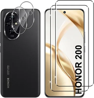 Protezione Schermo Temperato Lutree per Honor 200, 3D + Film Camera