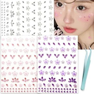 Face Gems Rhinestone Stickers for Festival Makeup