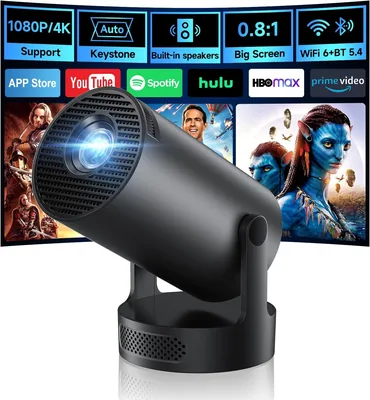 Portable Smart Projector - Auto Keystone WiFi 6
