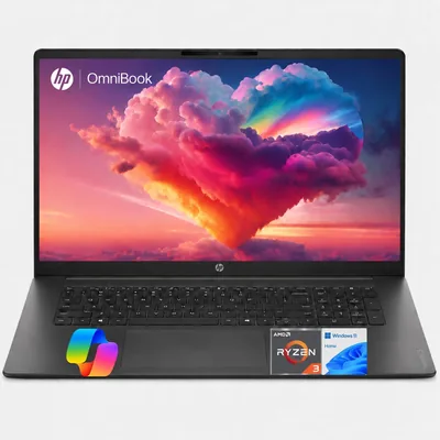 HP OmniBook 3 17.3" FHD Laptop - Ryzen Quad-Core