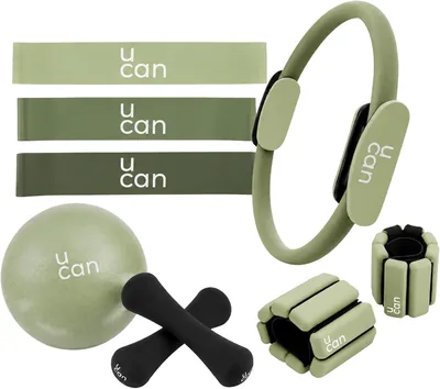 Kit de Pilates para Casa con Aro, Pelota y Bandas de Resistencia