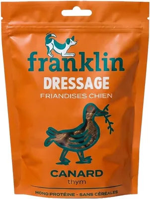 Franklin - Friandises pour chien - Éducation - Goût Canard - 150 g | Canard Riche - Faible Calorique - Riche en Protéines - Sans Grain - Facile à Digérer