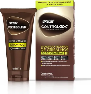 Shampoo Redutor Gradual de Grisalho Grecin Control GX 177ml