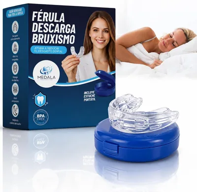 MEDALA - Anti-ronquido y Bruxismo Descarga Ferula para Dormir - Ajustable y Reutilizable