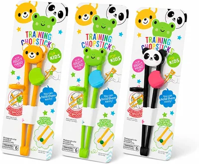 Luzcauwy 3 Pairs Training Chopsticks ABS Silicone Cartoon Animal Best Deal