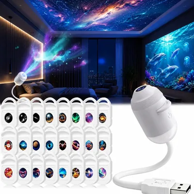 Unterwasser-Projektor Starry Sky World 2026: Smartes Hologramm-Projektionsgerät 5D mit 360° USB Mondnacht