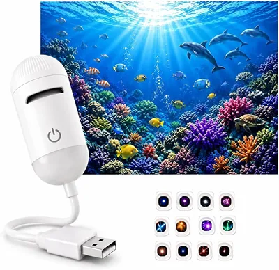 Unterwasser-Projektor Starry Sky 2026 Modell Smart Holografische 5D Stern & Ozean Projektor, USB Mondnacht 360°