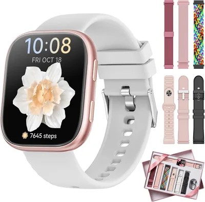 7 Smart Watches Women Men Gift Box