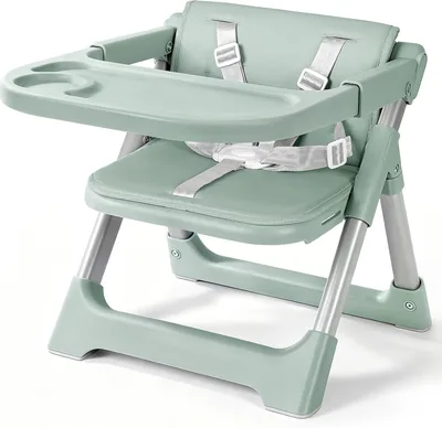 Portable Baby Booster Seat Foldable High Chair Green Best Deal