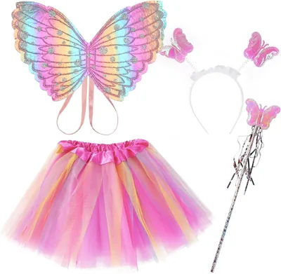 Unicorn Costume Kids - Headband Wings Skirt