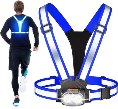 Samlior Running Lights Vest LED Chest Light