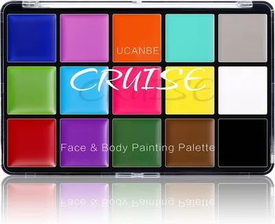 UCANBE Theatre Make-Up Face Paint Body Art Set - 15 Colours