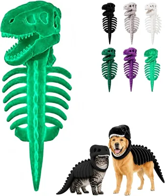 Disfraz de Dinosaurio Genérico para Perro y Gato, Atuendo Esqueleto T-Rex para Halloween