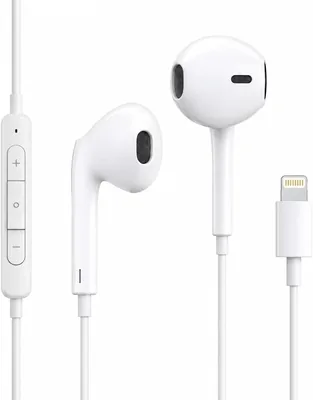 Fones de ouvido com fio Lightning - Microfone integrado e controle de volume [Certificado Oficial]
