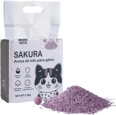 Arena para Gato de Tofu Lavanda SAKURA PETTO - 2.5kg (1 Pack)