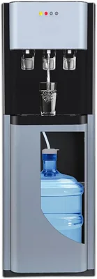Dispensador de Agua LOKOOY Carga Inferior 5 Galones | Eléctrico 2 Temperaturas con LED, Gris