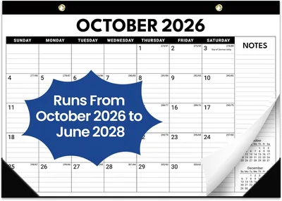 Taja 21-Month Desk Calendar 2027 - 17" x 12"