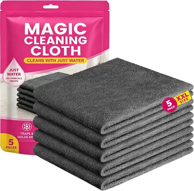 SLEEPHEAD Magic Cleaning Cloth 5-Pack for Stainless Steel, Windows, Glass - Best Deal