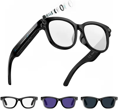 mllkp AI Smart Glasses 8MP Camera Voice Assistant