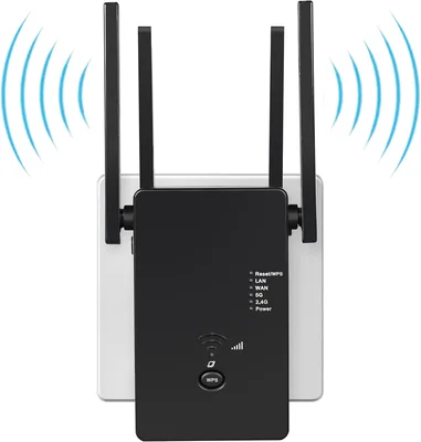 1200 Mbps WiFi-Verstärker, Dualband-Wiederholer für alle WLAN-Geräte | WiFi-Wiederholer/Router