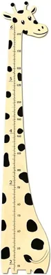 Wooden Growth Chart Giraffe - Removable Canvas Ruler