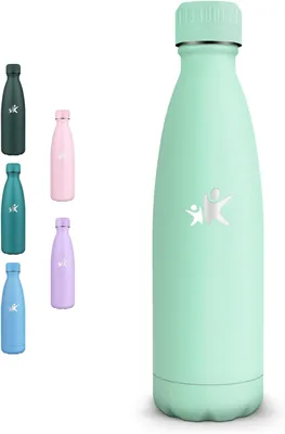 Bouteille d'eau isolée Mulbijeo, 500 ml Acier inoxydable 18/8, sans BPA | Bouteille sans fuite, conserve la température jusqu'à 12 heures