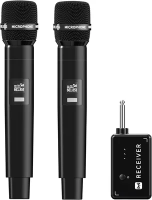 Wireless Microphones, Wireless Microphone with One-to-One Chip Connection, Less Latency, 200FT Range