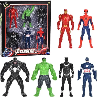 SHAHNARO Super Hero Action Figures 6 Pack