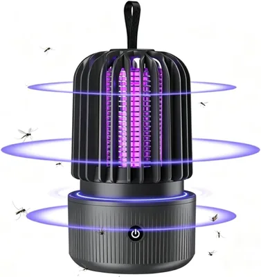 Elektro Fliegenfalle, Moskitokiller + Nachtlicht, Insekt Lampe für Zuhause, Camping, Reisen