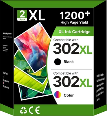 Cartouche d'encre HP 302 XL Noire et Colorée pour HP Envy 4520/4525/4521