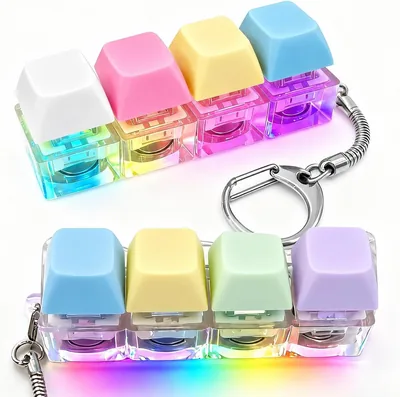 Teclados Antiestrés YILNGLU de 2 Piezas con Luces y Juguetes Fidget de 4 Teclas