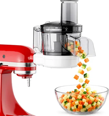 InnoMoon Food Processor Attachment for KitchenAid Mixers,5-in-1 Dicer Disc | Vegetable Chopper for D