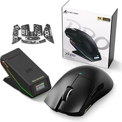 Attack Shark X11 PRO V2 Tri Mode Gaming Mouse - Black