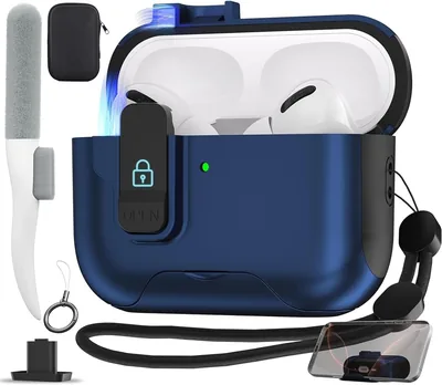 AirPods Pro 3 Case Magnetic Lock Blue