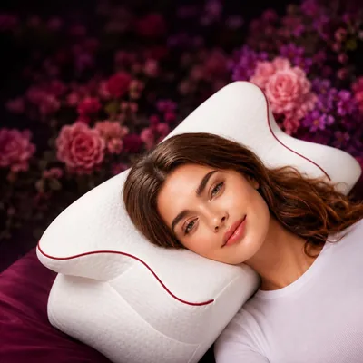 COMFORTO Butterfly Beauty Pillow - Ergonomic Memory Foam