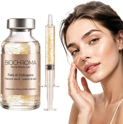 BioChroma Serum Lifting Effetto Immediato, Siero Viso Coreano con Peptidi di Seta e Collagene, Anti-Età