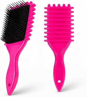 Escova de Modelagem Profissional para Cachos e Ondas com Raquete Wave